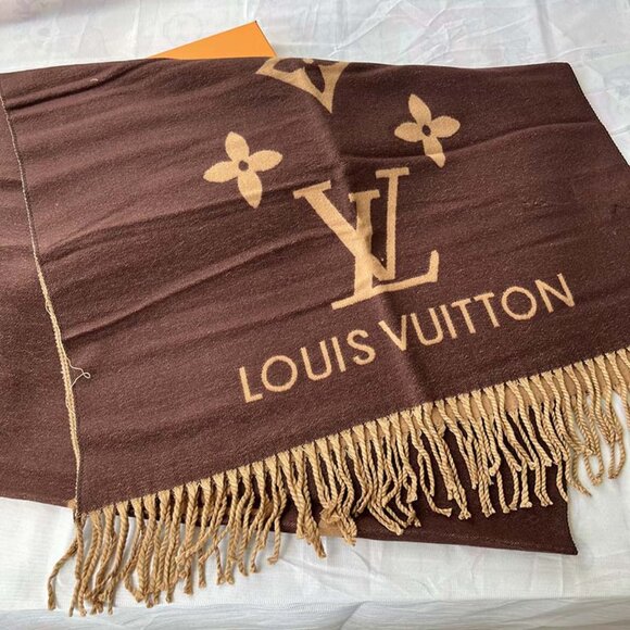 Louis Vuitton Reversible Fringe Scarf - Picture 1 of 5